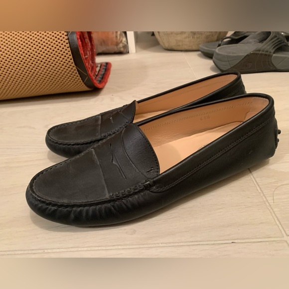 Black Matte Leather Tod’s Loafers - Size 41.5 - Picture 2 of 5